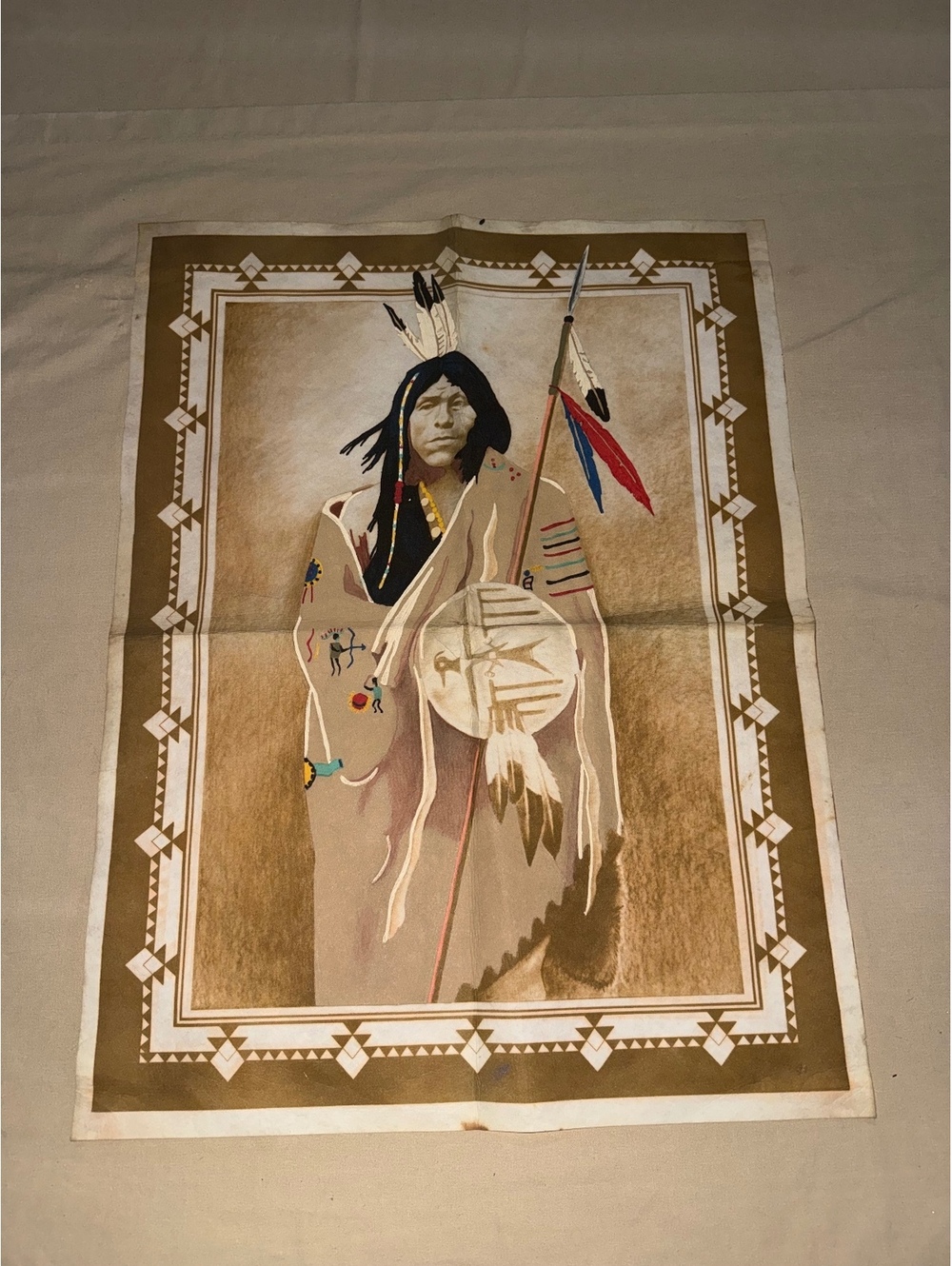 Native American portrait wall hanging
